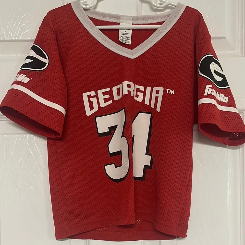 Kids Red Georgia Sports Jersey - Picture 6 of 6